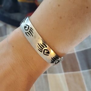 James Honyaktewa Sterling Bear Paw Cuff